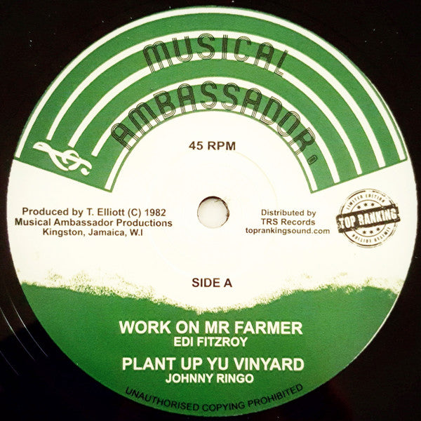 EDI FITZROY & JOHNNY RINGO - Work On Mr Farmer / Plant Up Yu Vinyard (12")